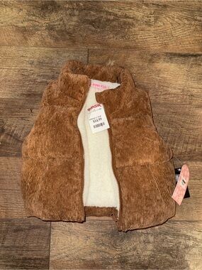 SONO Kids Brown Corduroy Puffer Vest